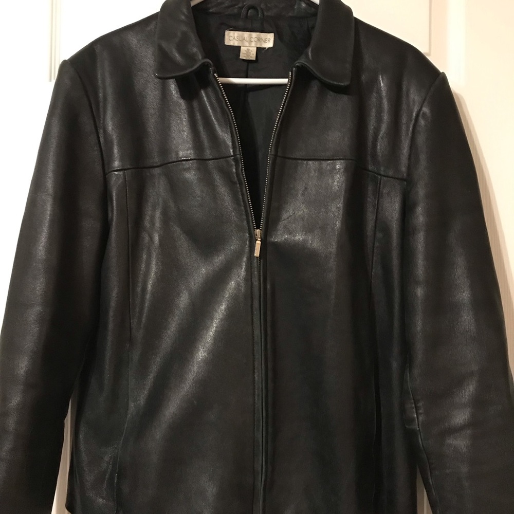 Casual Corner Leather Jacket